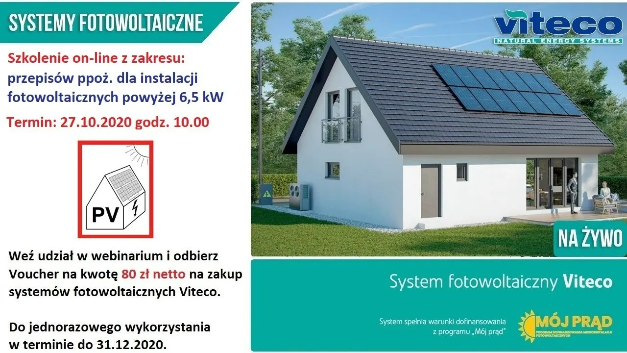 Webinarium Viteco z zakresu przepisów ppoż. dla instalacji fotowoltaicznych powyżej 6,5 kW